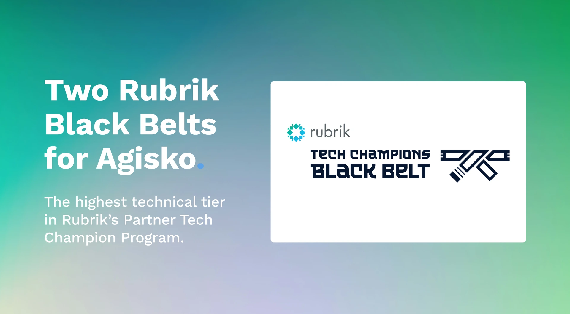 Agisko achieves to Rubrik Black Belt certificates